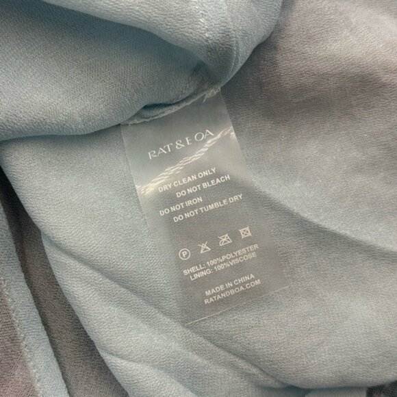 🆕 RAT & BOA 🧿 NWOT Marisol Blue Floral Printed Sequin Shimmer Maxi Dress Sz L - Picture 15 of 15